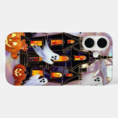 Cute Halloween Phone Case Ghost Pumpkin House Case-Mate iPhoneケース (裏面 (横))