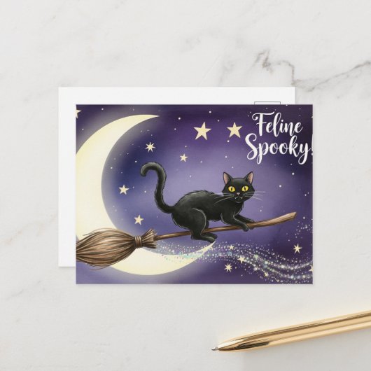 Cute Halloween Postcard ポストカード (正面/裏面インサイチュ)