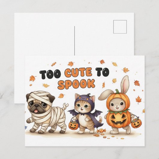 Cute Halloween Postcard ポストカード (正面/裏面)