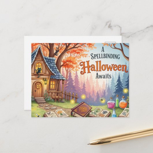 Cute Halloween Postcard ポストカード (正面/裏面インサイチュ)
