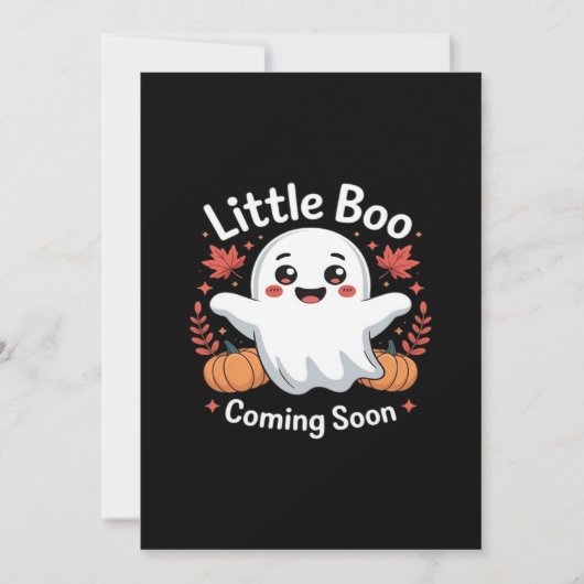 Cute Halloween Pregnancy Announcement シーズンカード (正面)