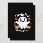 Cute Halloween Pregnancy Announcement シーズンカード (正面/裏面)