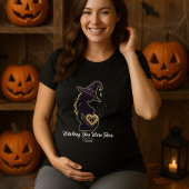 Cute Halloween Pregnancy Witching You Were Here  Tシャツ