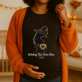 Cute Halloween Pregnancy Witching You Were Here  Tシャツ