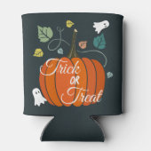 Cute Halloween Pumpkin and Ghosts Trick or Treat  缶クーラー (裏面)