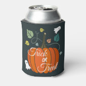 Cute Halloween Pumpkin and Ghosts Trick or Treat  缶クーラー (缶裏面)