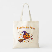 Cute halloween pumpkin broom design tote bag トートバッグ (裏面)