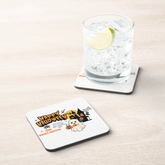 Cute Halloween Pumpkin Coaster – Kid-Friendly Spoo コースター (右側)