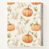 Cute Halloween Pumpkin Ghost ノートブック (裏面)
