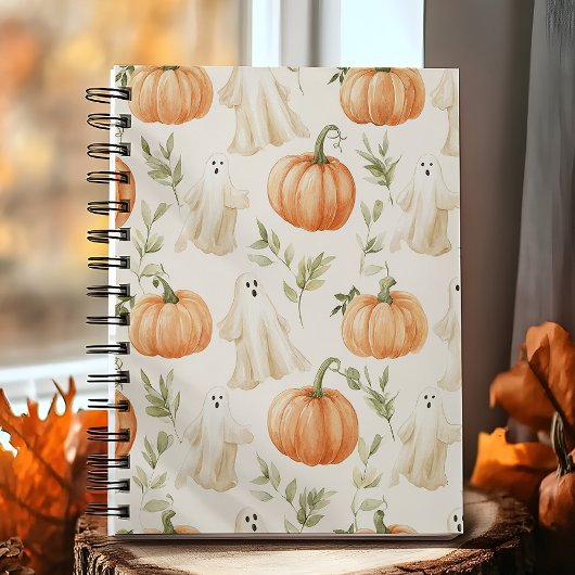 Cute Halloween Pumpkin Ghost ノートブック