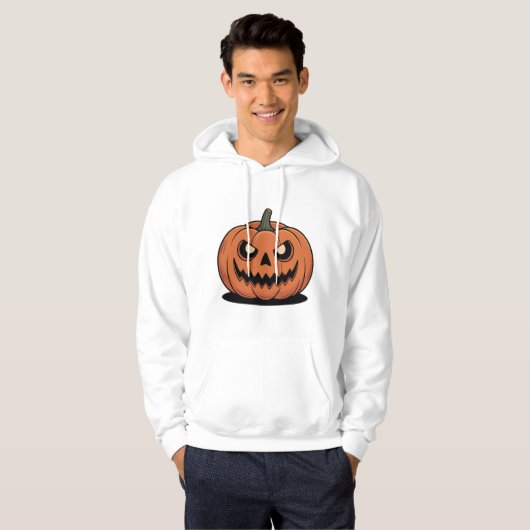 Cute Halloween Pumpkin Graphic Hoodie パーカ (正面フル)