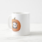 Cute Halloween Pumpkin Panda コーヒーマグカップ (正面左)