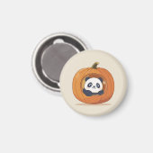 Cute Halloween Pumpkin Panda マグネット (正面/裏面)