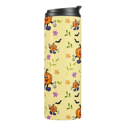Cute Halloween Pumpkin Seamless Pattern  タンブラー (回転左)