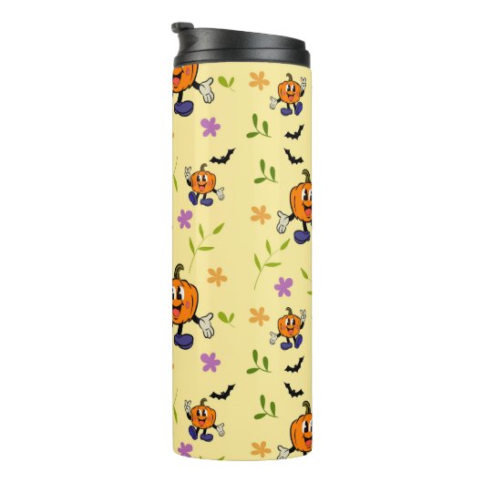 Cute Halloween Pumpkin Seamless Pattern  タンブラー (回転右)