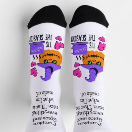 Cute Halloween Pumpkin Spice Season Socks ソックス