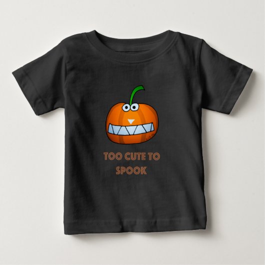 cute Halloween pumpkin with funny face ベビーTシャツ (正面)