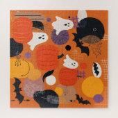 Cute Halloween Pumpkins and Ghosts 676-Piece ジグソーパズル (横)