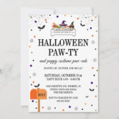 Cute Halloween Puppy Parade Dog Party 招待状 (正面)