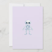 Cute Halloween Skeleton Birthday Invitation 招待状 (裏面)