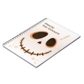Cute Halloween Skull Face Spiral Notebook ノートブック (左側)