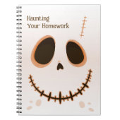 Cute Halloween Skull Face Spiral Notebook ノートブック (正面)