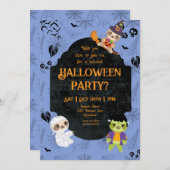 Cute Halloween Sloth 2 Party 招待状 (正面/裏面)
