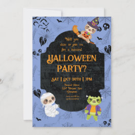 Cute Halloween Sloth 2 Party 招待状