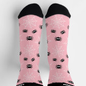 Cute Halloween Spider and Web Socks with Name ソックス (上部)