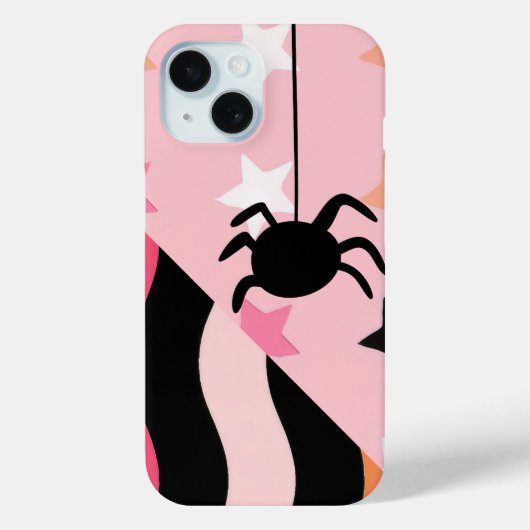 Cute Halloween Spider & Stars  Case-Mate iPhoneケース (裏面)