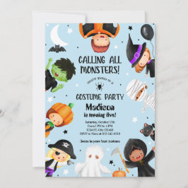 Cute Halloween Spooktacular Costume Birthday Party 招待状