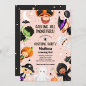 Cute Halloween Spooktacular Costume Birthday Party 招待状 (正面/裏面)