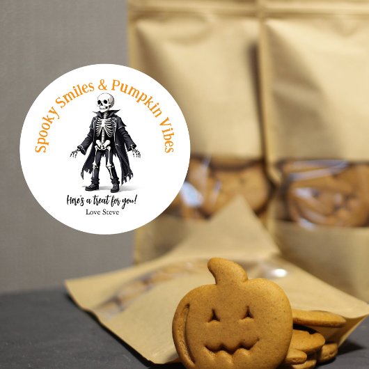 Cute Halloween Sticker – Pumpkin Season & Spooky  ラウンドシール