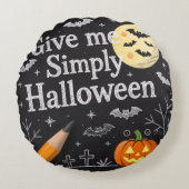 Cute Halloween Throw Pillow ラウンドクッション (正面)