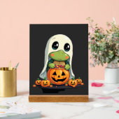Cute Halloween Turtle Ghost with Candy (5) アクリルサイン (ウェディング)
