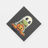 Cute Halloween Turtle Ghost with Candy (5) スタンダードランチョンナプキン (角)