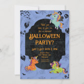 Cute Halloween Unicorns 2 Party 招待状 (正面)