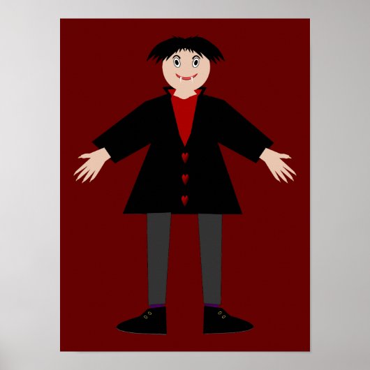 Cute Halloween Vampire ポスター (正面)
