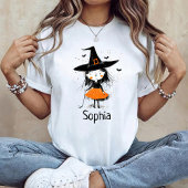 Cute Halloween Witch Illustration Tシャツ