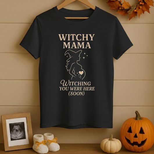 Cute Halloween Witchy Mama  Pregant Wish  Tシャツ