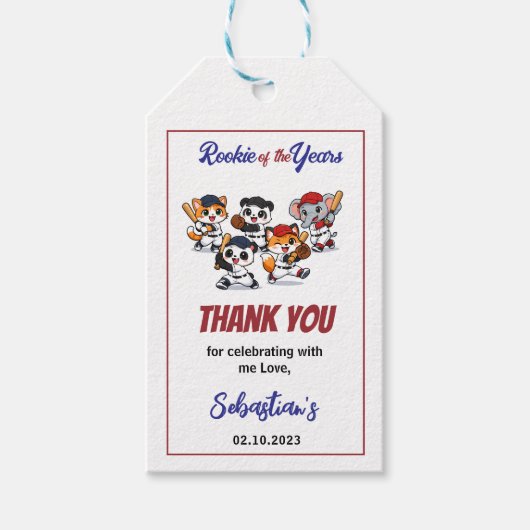 Cute Hamster Birthday Party | Kids Animal ギフトタグ (正面)