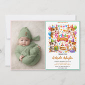 Cute Hamster Birthday Party | Kids Hamster 招待状 (正面)