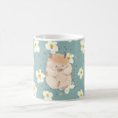 Cute Hamster & Daisy Pattern Mug – Sweet PastelMug コーヒーマグカップ (中央)