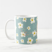 Cute Hamster & Daisy Pattern Mug – Sweet PastelMug コーヒーマグカップ (左)