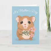 Cute Hamster Dark Humor Mother's Day Card カード (正面)
