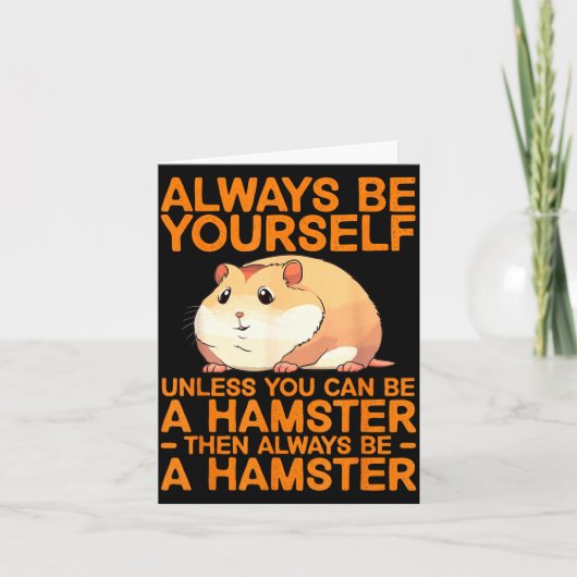 Cute Hamster Design For Men Women Kids Dwarf Hamst カード (正面)