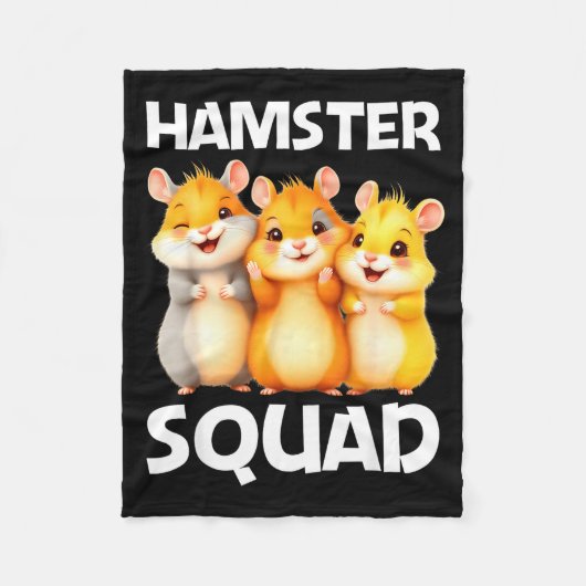 Cute Hamster Design For Men Women Kids Dwarf Hamst フリースブランケット (正面)