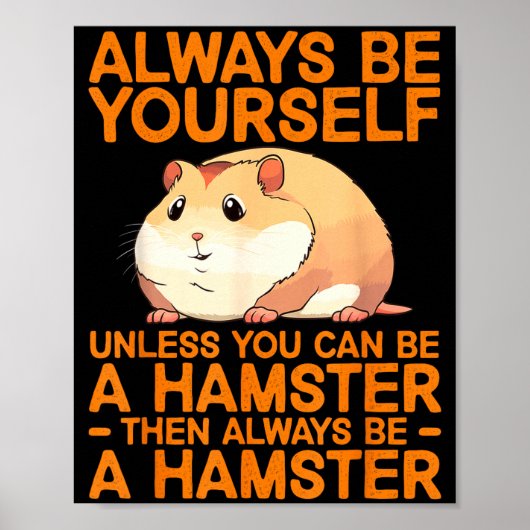 Cute Hamster Design For Men Women Kids Dwarf Hamst ポスター (正面)