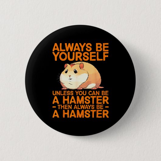 Cute Hamster Design For Men Women Kids Dwarf Hamst 缶バッジ (正面)