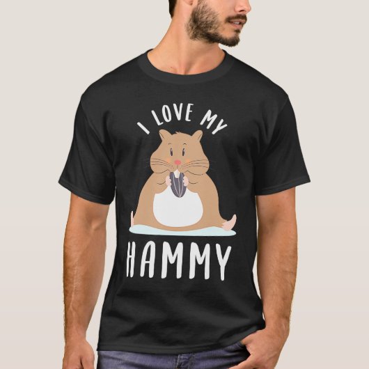 Cute Hamster I Love My Hammy Tシャツ (正面)